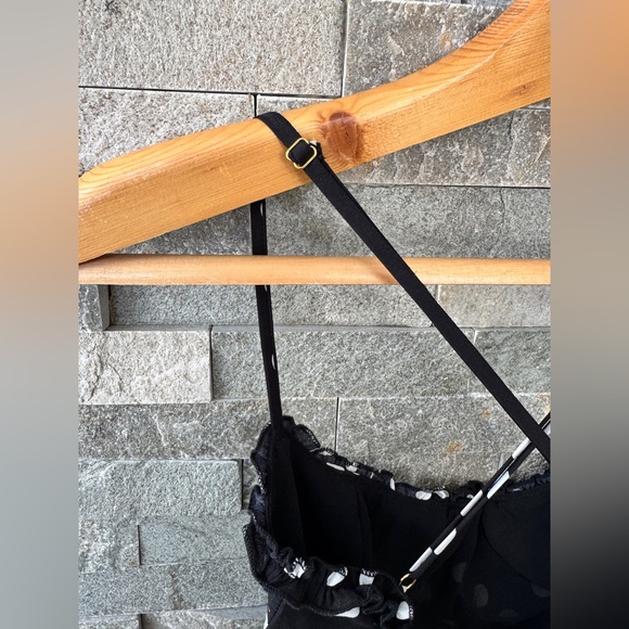 Runaway the Label Black and White Polka Dot Maxi Dress Valentines Day Dress S - Picture 11 of 16